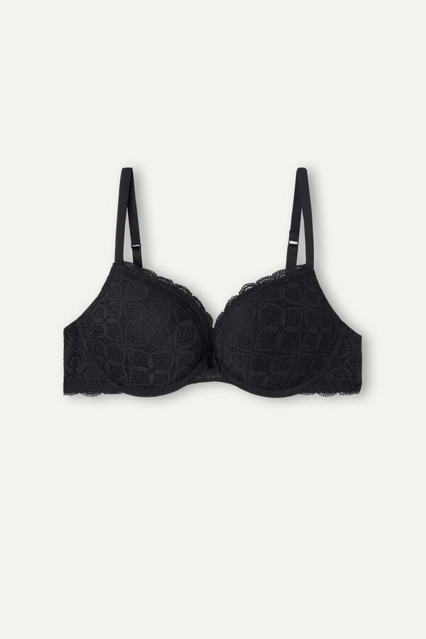 Intimssimi Elettra Super Push-up Bra in Lace Negras | SPEVO76136