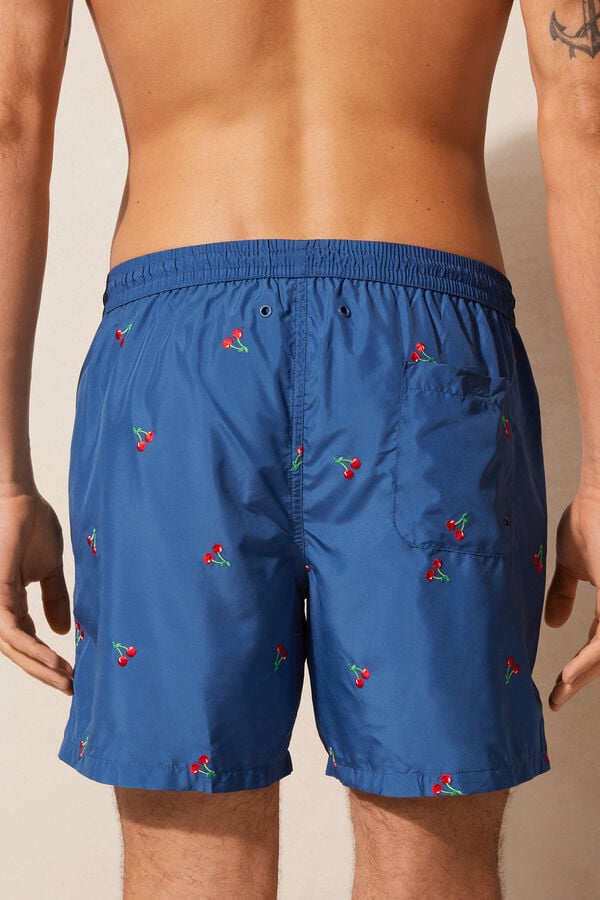 Intimssimi Embroidered Cherry Swim Trunks Azules | PEDFL19327