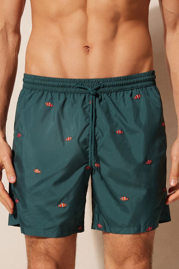 Intimssimi Embroidered Clownfish Swim Trunks Verde | TPEPQ99921