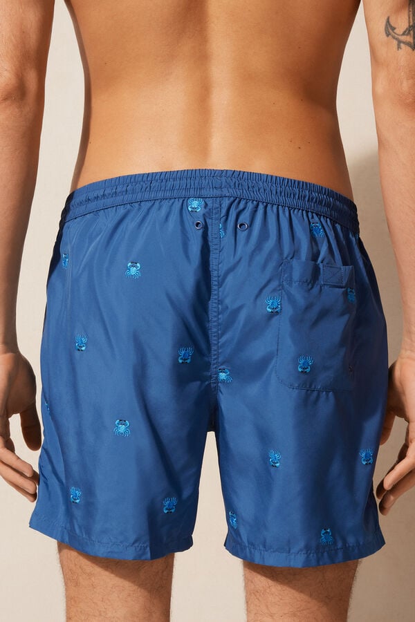 Intimssimi Embroidered Crab Swim Trunks Azules | EPEHC18961