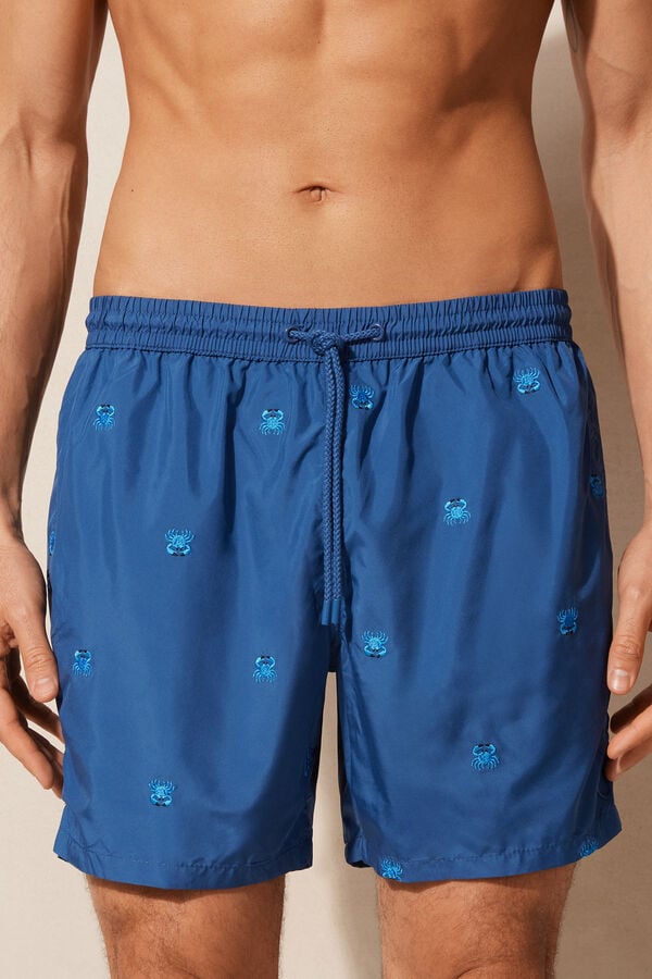 Intimssimi Embroidered Crab Swim Trunks Azules | EPEHC18961