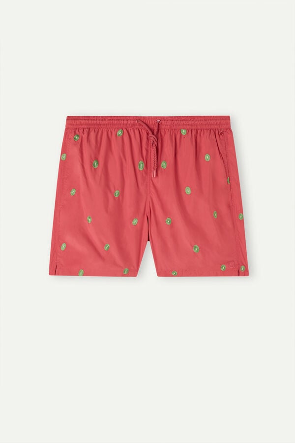 Intimssimi Embroidered Kiwi Swim Trunks Rojas | UPETG50074