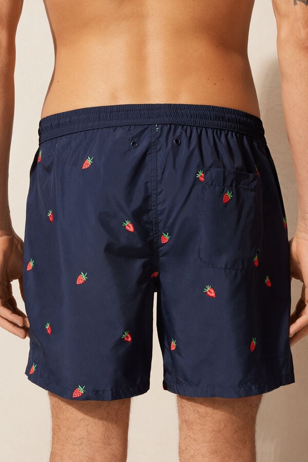 Intimssimi Embroidered Strawberry Swim Trunks Azules | FPEHY81456