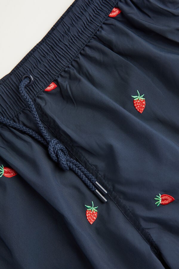 Intimssimi Embroidered Strawberry Swim Trunks Azules | FPEHY81456