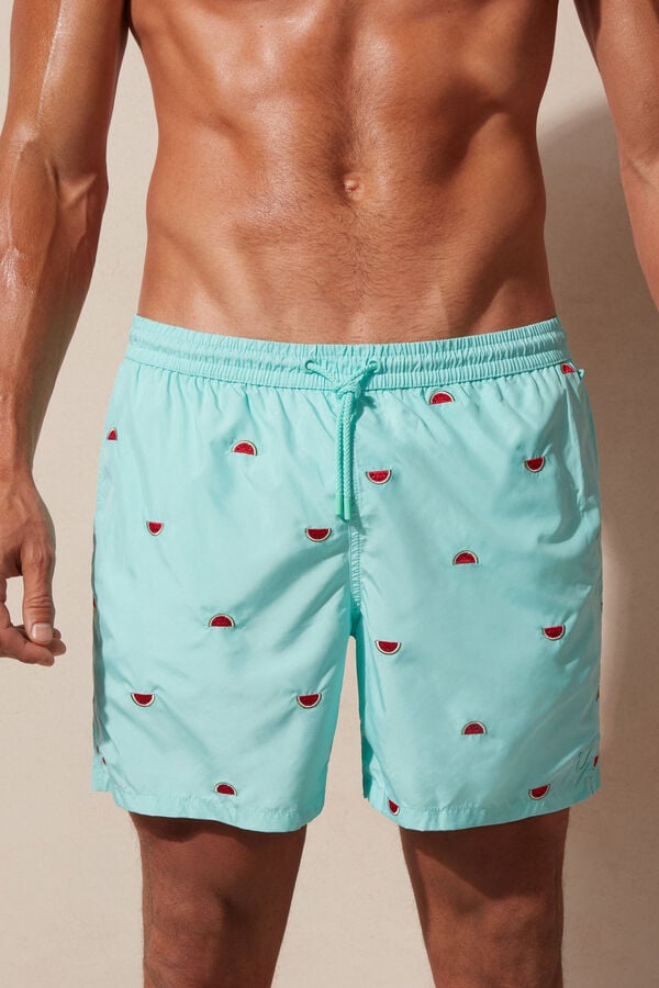 Intimssimi Embroidered Watermelon Swim Trunks Print | XPEGW51368