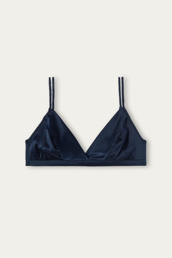 Intimssimi Emma Silk Triangle Bra Azules | FPEUI59815