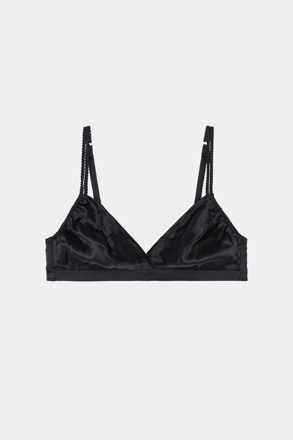 Intimssimi Emma Silk Triangle Bra Negras | PPEER84767