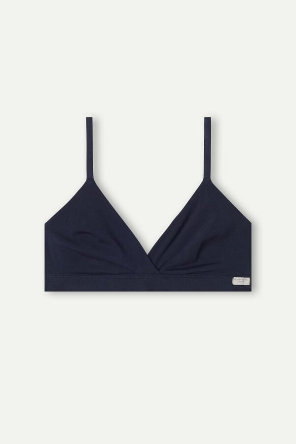 Intimssimi Emma Triangle Bra in Natural Cotton Azules | PECIF74807