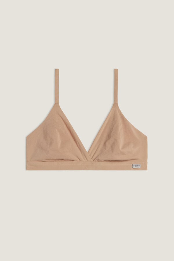 Intimssimi Emma Triangle Bra in Natural Cotton Natural | QPEUV50193