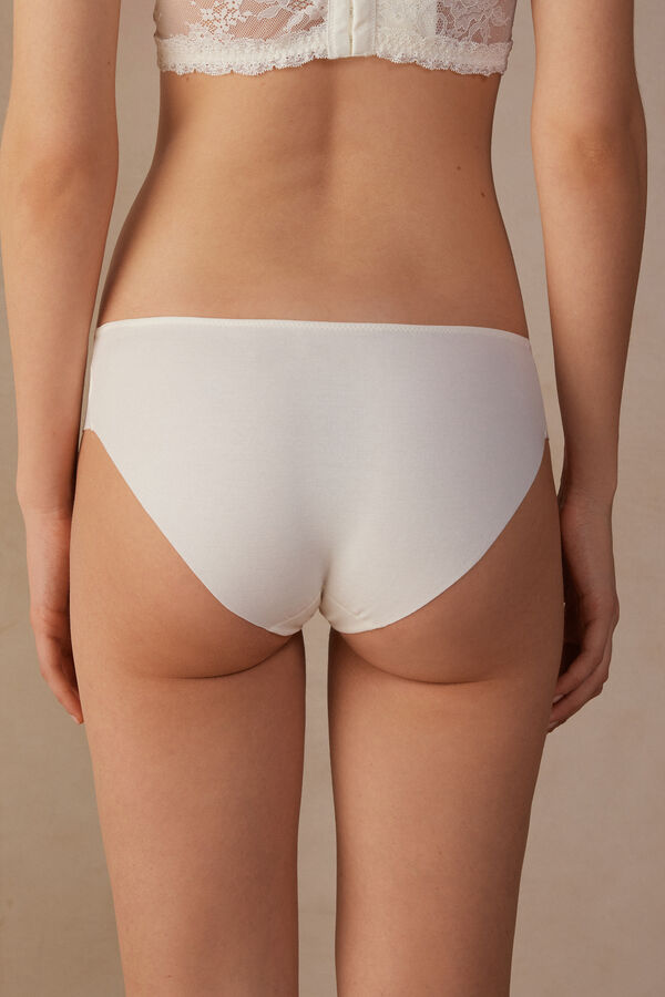 Intimssimi Ephemeral Beauty Seamless Cotton Panties Blancas | SPENY61414