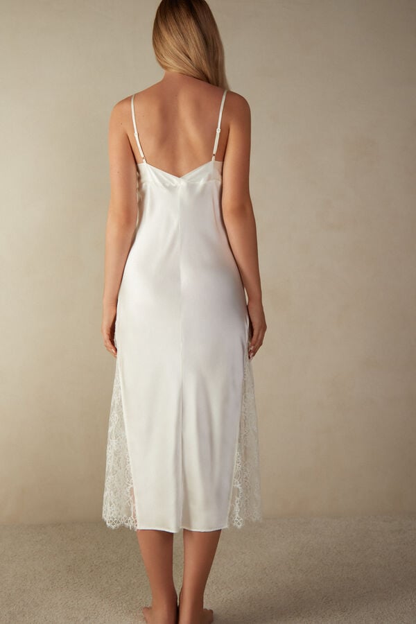 Intimssimi Eternal Love Silk Long Slip Blancas | PEJVR85651