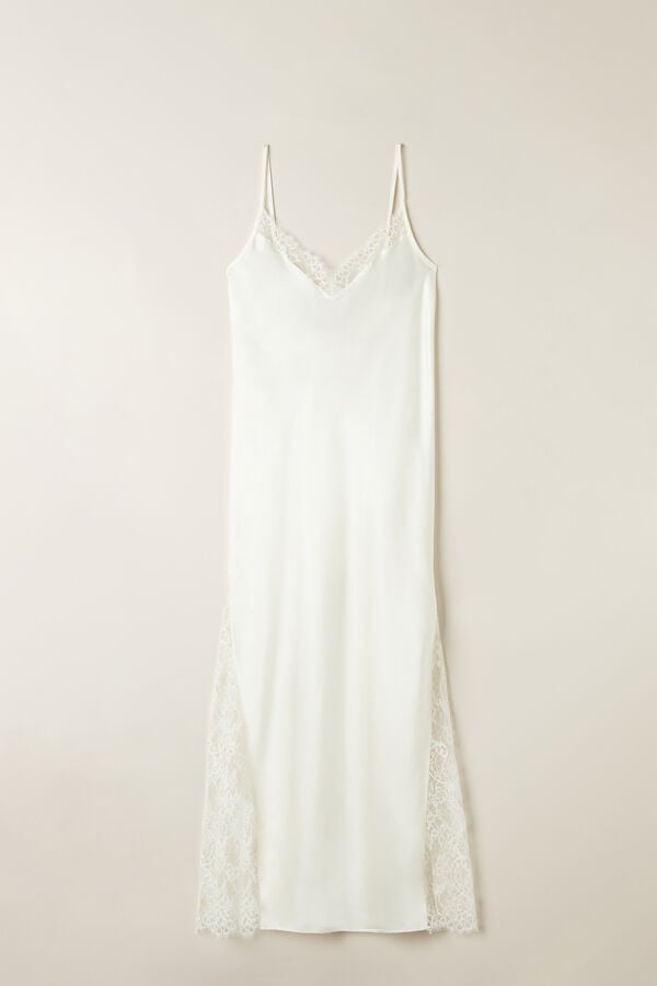 Intimssimi Eternal Love Silk Long Slip Ivory | PECVG88599