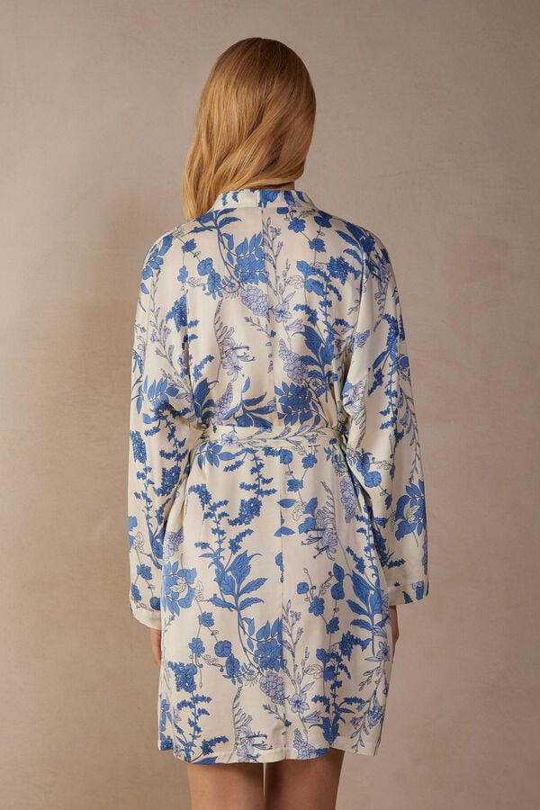 Intimssimi Feeling Beautiful Satin Kimono Print | PEZPD43190