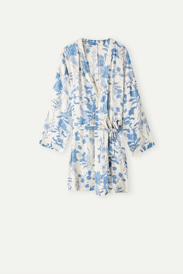 Intimssimi Feeling Beautiful Satin Kimono Print | PEZPD43190