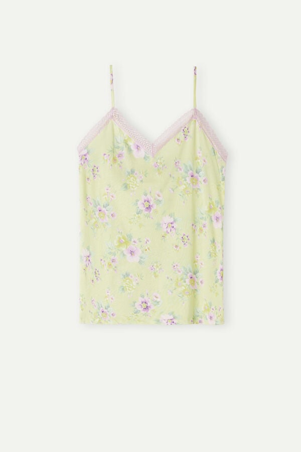 Intimssimi Flower Power Top in Supima® Ultrafresh Cotton Amarillo | LPETR10048