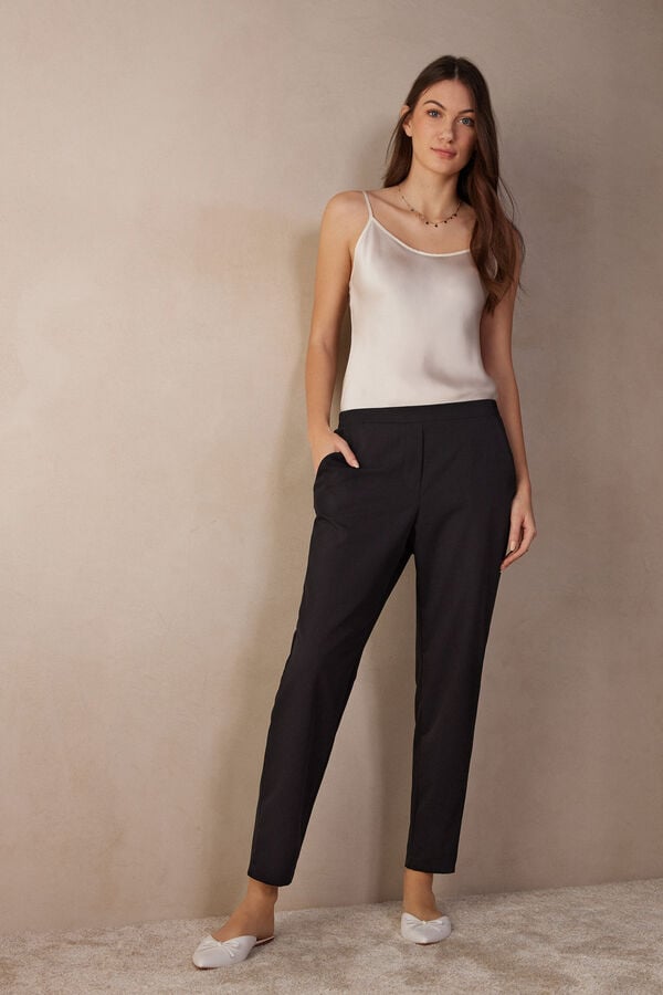 Intimssimi Full Length Pants with Pockets Negras | MPEFT63303