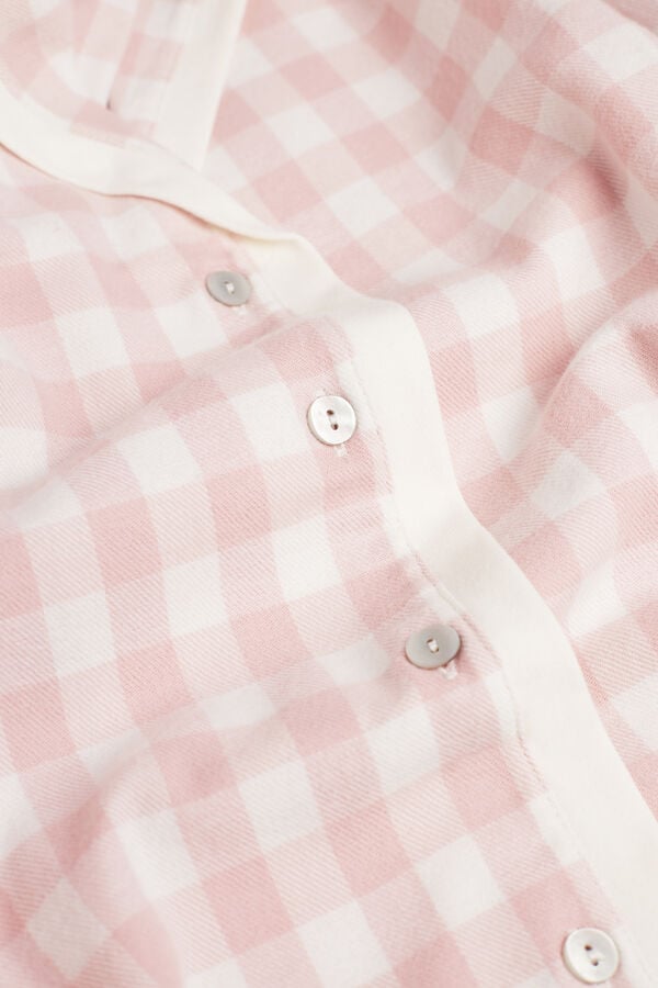 Intimssimi Gingham Lover Shirt in Brushed Cloth Blancas | SPEVO55757