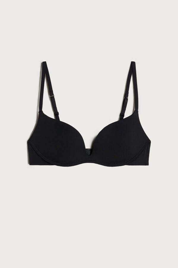 Intimssimi Gioia B Cup Microfiber Super Push-Up Bra Negras | PEJBT76601