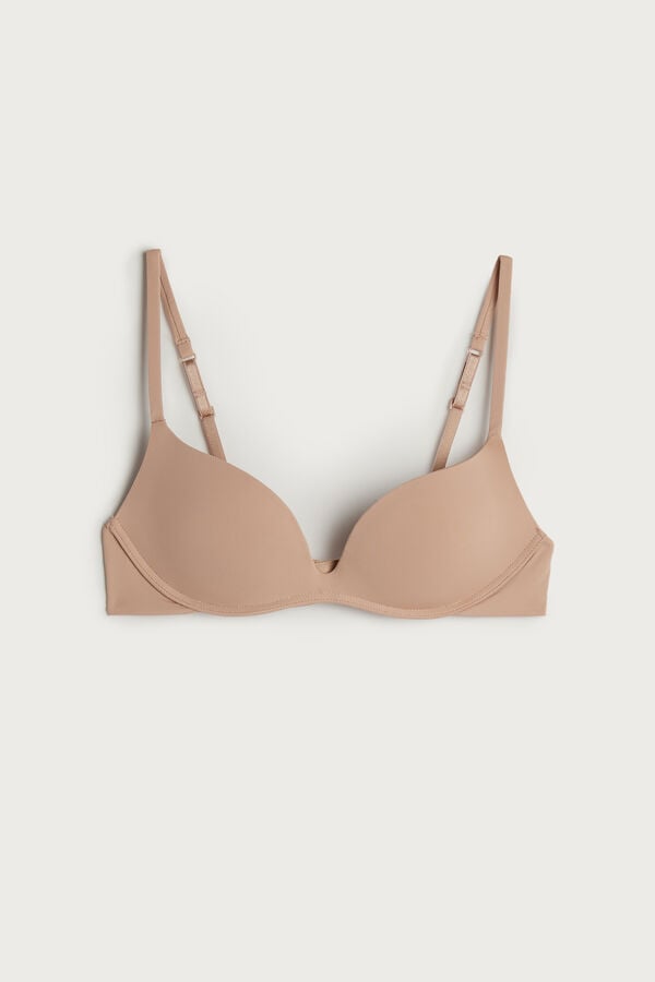 Intimssimi Gioia B Cup Microfiber Super Push-Up Bra Natural | PEZPD12859