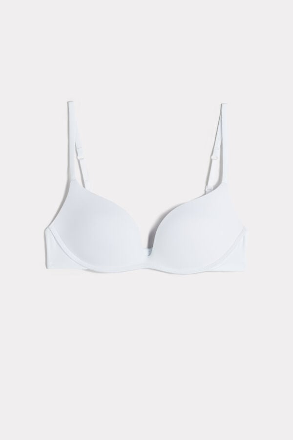 Intimssimi Gioia B Cup Microfiber Super Push-Up Bra Blancas | QPEUV35708