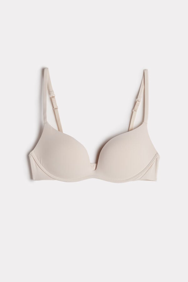 Intimssimi Gioia C-D Cup Microfiber Super Push-Up Bra Natural | PEICD57169