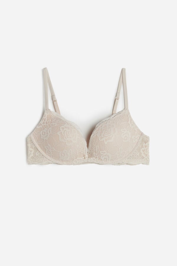 Intimssimi Gioia Lace Super Push-Up Bra Natural | PENZX13251