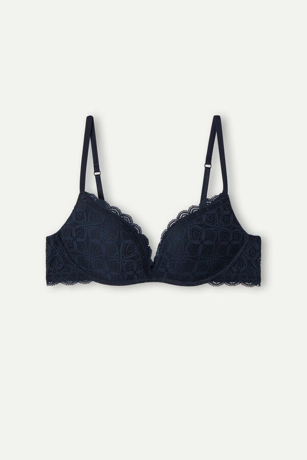 Intimssimi Gioia Super Push-Up Bra in Lace Azules | PPEQX19700