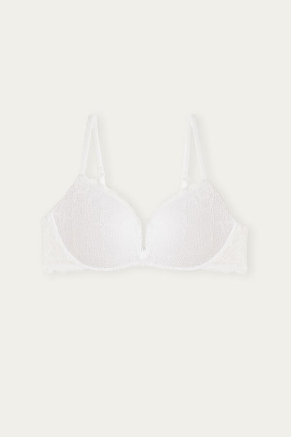 Intimssimi Gioia Super Push-Up Bra in Lace Blancas | UPEND53462