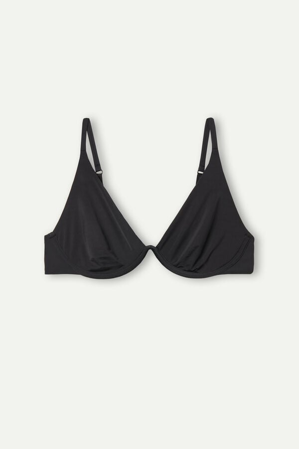 Intimssimi Giulia Balconette Bra in Ultralight Microfiber Negras | YPEVQ26476