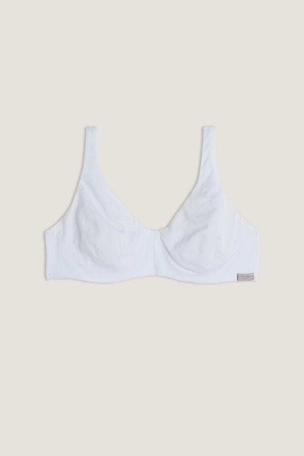 Intimssimi Greta Balconette Bra in Cotton Blancas | ZPENQ48623