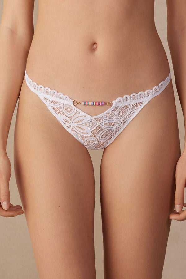 Intimssimi Hot Summer Days String Panties Blancas | PEEGJ14967