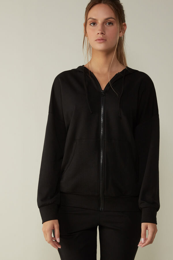 Intimssimi In Action Hoodie Sweatshirt Negras | QPEWA80442