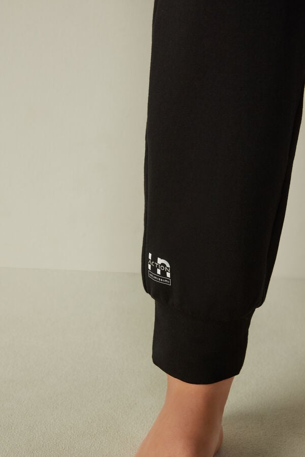 Intimssimi In Action Plush Jogger Pants Negras | PEQAV40311