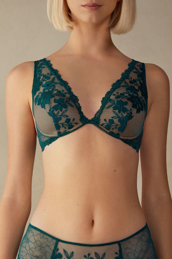 Intimssimi In Full Bloom Elena Balconette Bra Verde | GPEEC81548