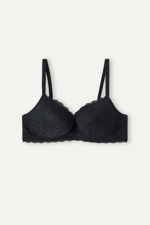 Intimssimi Irina Balconette Bra in Lace Negras | LPETR99571