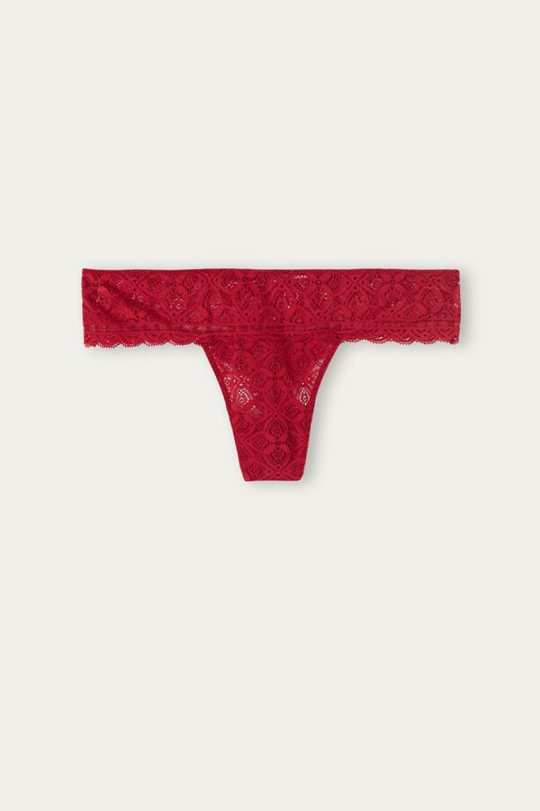 Intimssimi Lace Brazilian Rojas | FPEHY93629