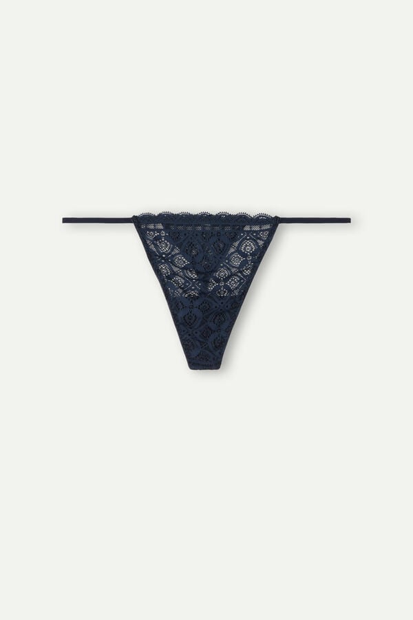 Intimssimi Lace String Thong Azules | FPEUI72068