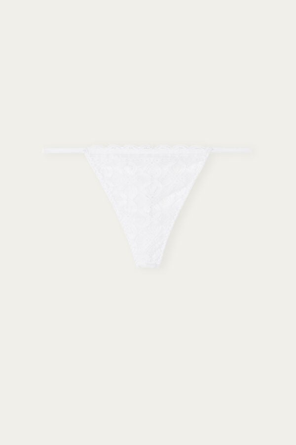 Intimssimi Lace String Thong Blancas | PECVG28415