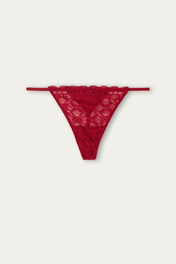 Intimssimi Lace String Thong Rojas | PEEAH61493