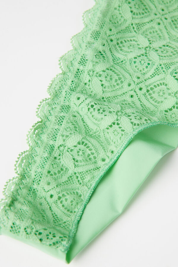 Intimssimi Lace and Microfiber Brazilian Verde | DPEVO40647