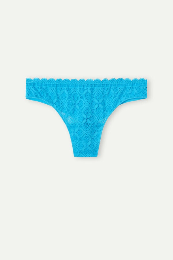 Intimssimi Lace and Microfiber Brazilian Azules | FPEHY59956