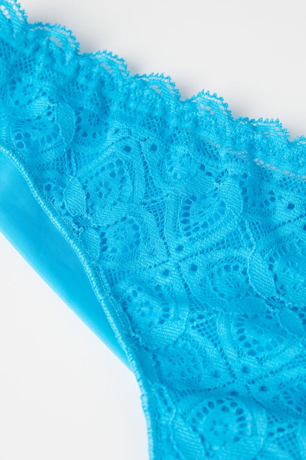 Intimssimi Lace and Microfiber Brazilian Azules | FPEHY59956