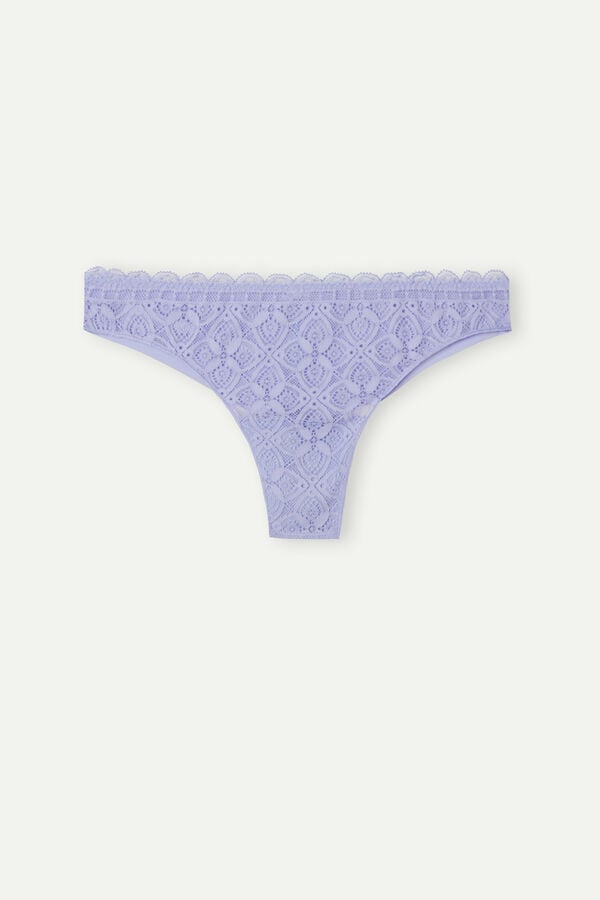 Intimssimi Lace and Microfiber Brazilian Violet | MPEHR75711