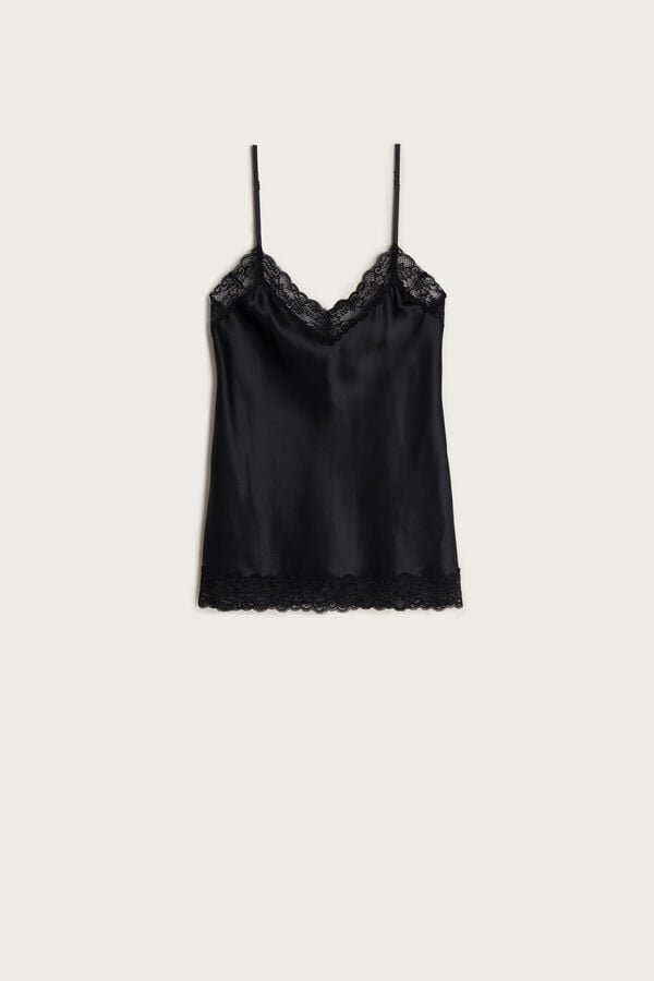 Intimssimi Lace and Silk Top Negras | BPESO57151