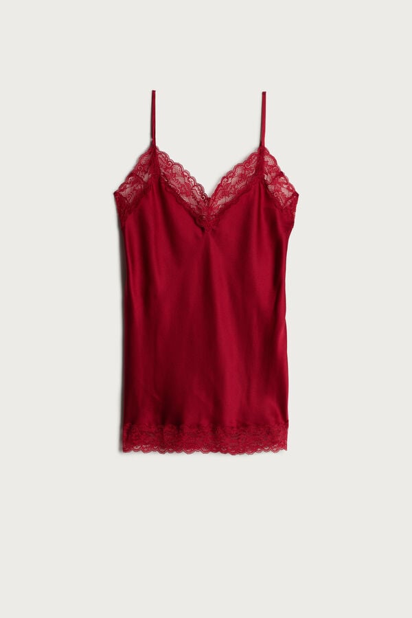 Intimssimi Lace and Silk Top Rojas | PPEER39095