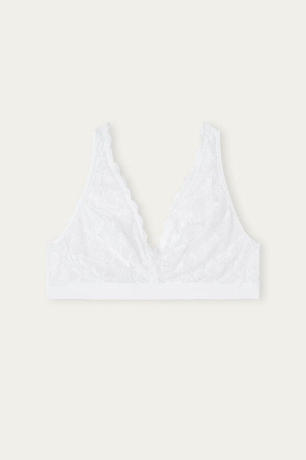 Intimssimi Lara Triangle Bra in Lace Blancas | YPEGT72083