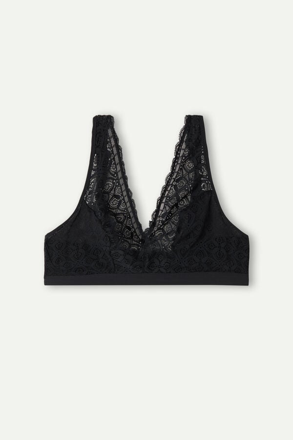 Intimssimi Lara Triangle Bra in Lace Negras | QPEWA52022