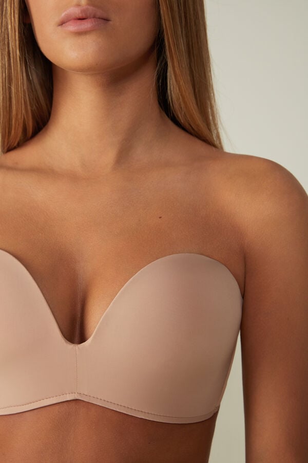 Intimssimi Laura Microfiber Bandeau Bra Natural | PEQCS11104