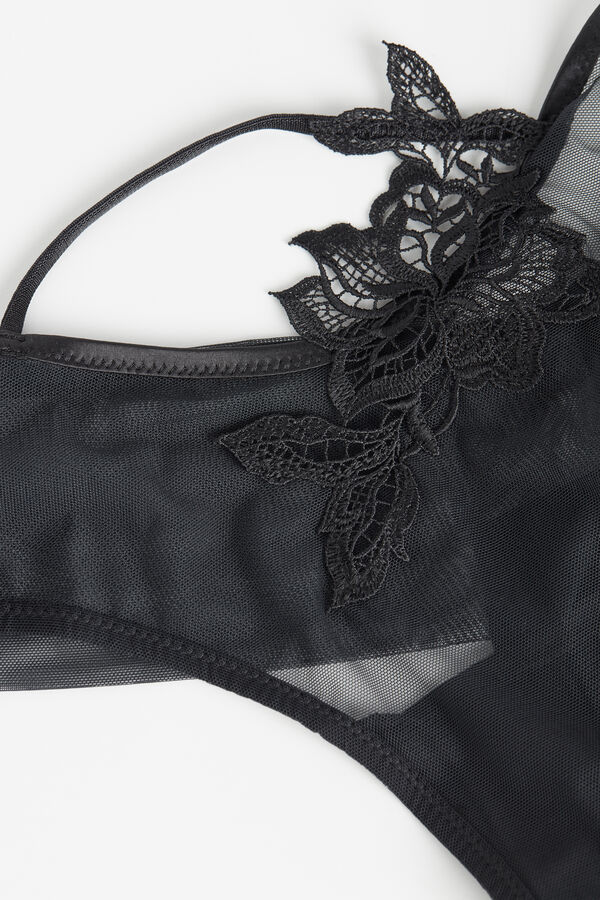 Intimssimi Layers of Lust ‘80s Estilo Brazilian Panties Negras | ZPEMJ27207