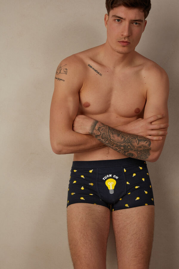 Intimssimi Light Bulb Boxers in Stretch Supima® Cotton Azules | MPEFT99259